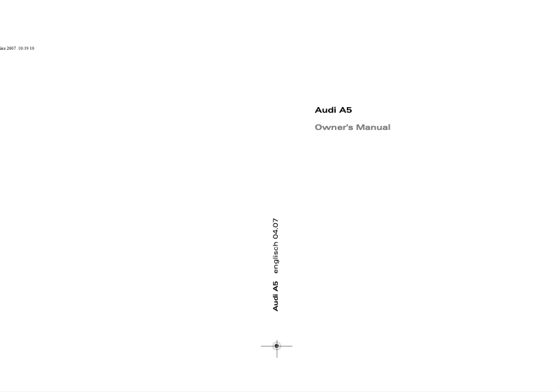 Page 1 de la notice Manuel utilisateur Audi A5 (2007)