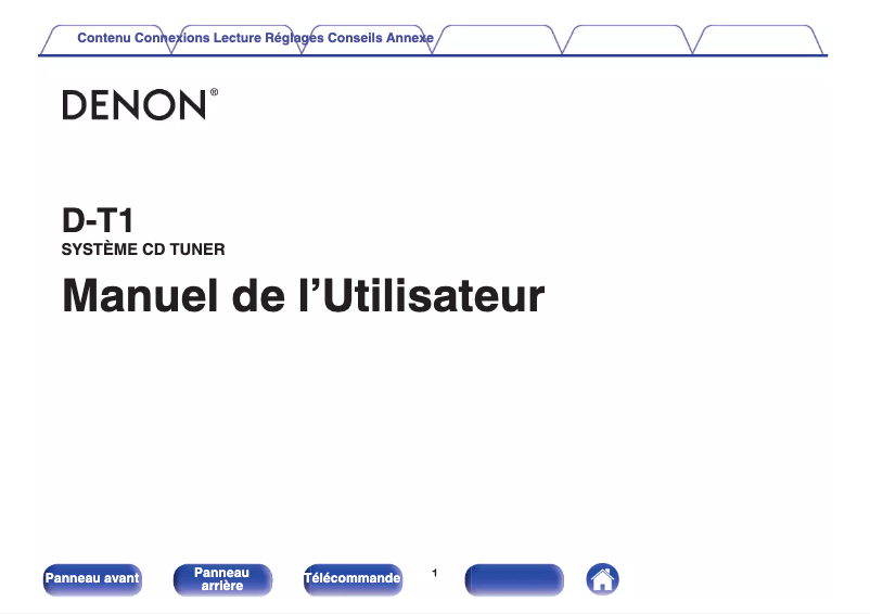 Página 1 del manual Manual de usuario Denon D-T1