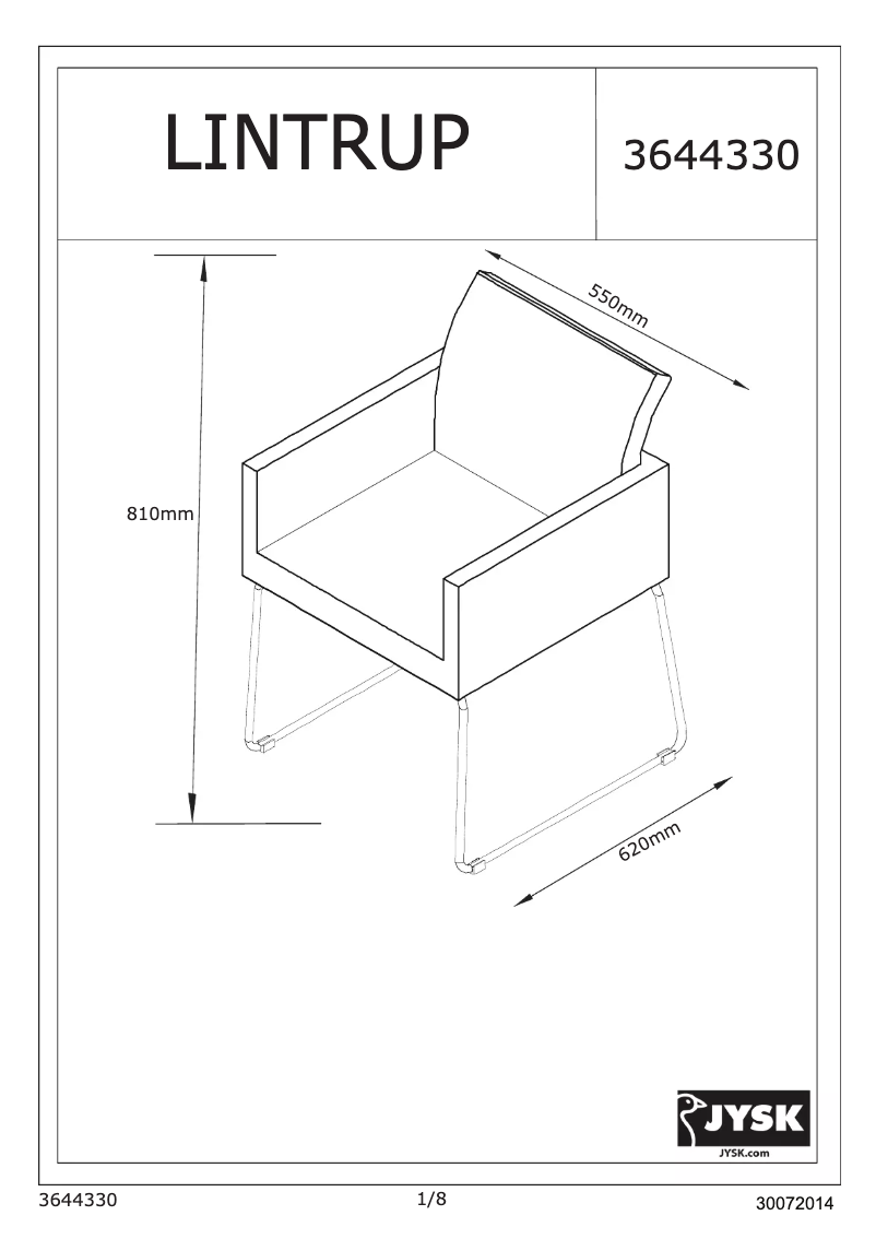 Image de la première page du manuel de l'appareil Lintrup