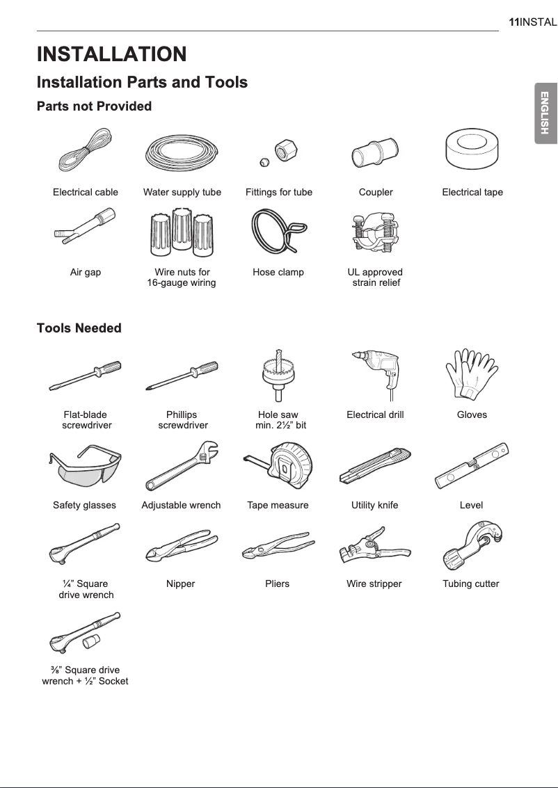 Page 1 de la notice Guide d'installation LG LDT5678BD