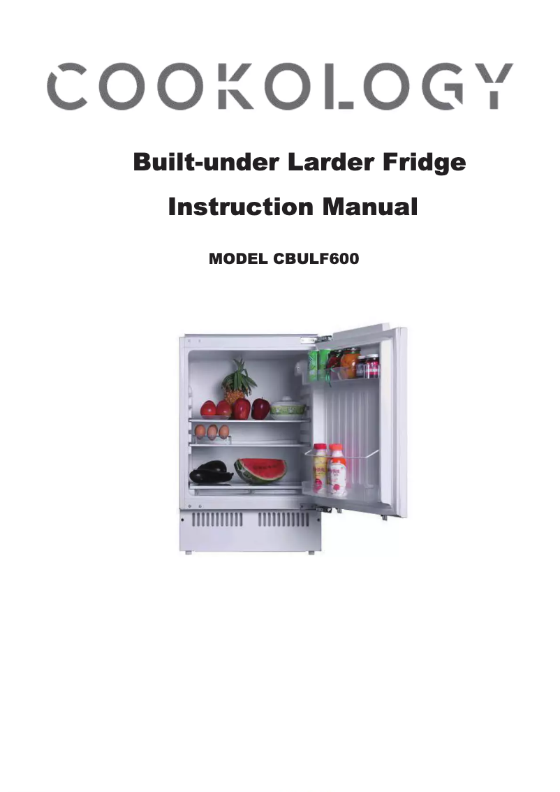 Page n°1 - Manuel utilisateur Cookology CBULF600