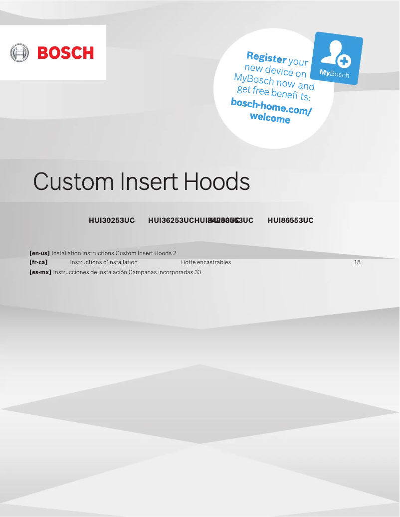 Image de la première page du manuel de l'appareil HUI36253UC