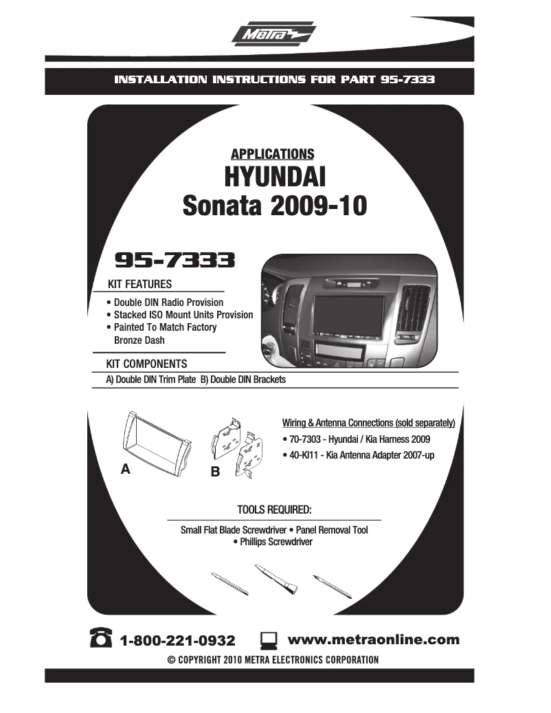 Page n°1 - Mode d'emploi Metra 95-7333
