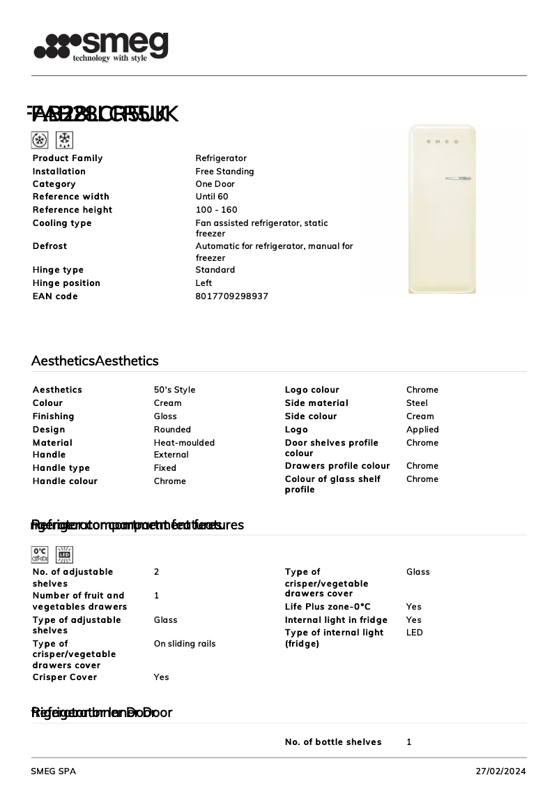 Image de la première page du manuel de l'appareil FAB28LCR5UK