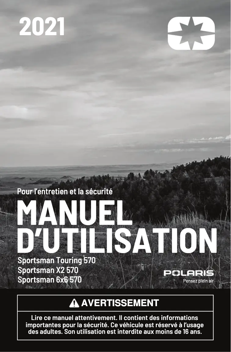 Image de la première page du manuel de l'appareil Sportsman Touring 570 (2021)