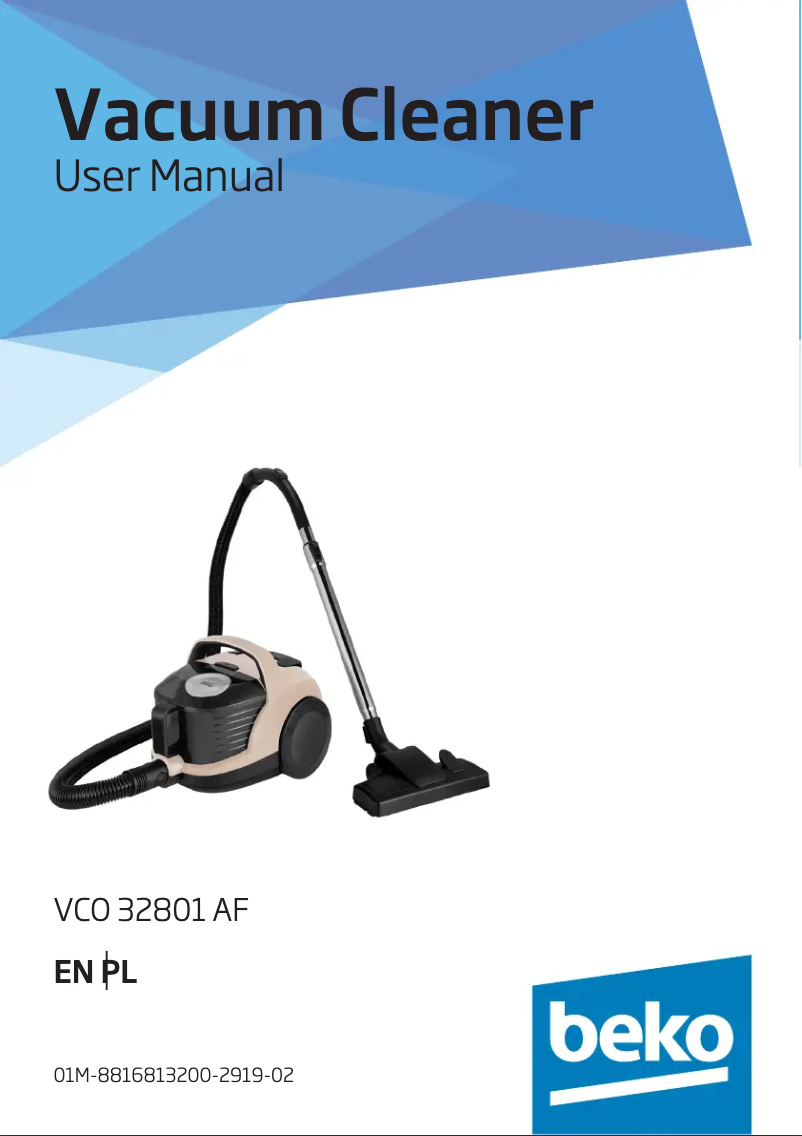 Page n°1 - Manuel utilisateur Beko VCO 32801 AF