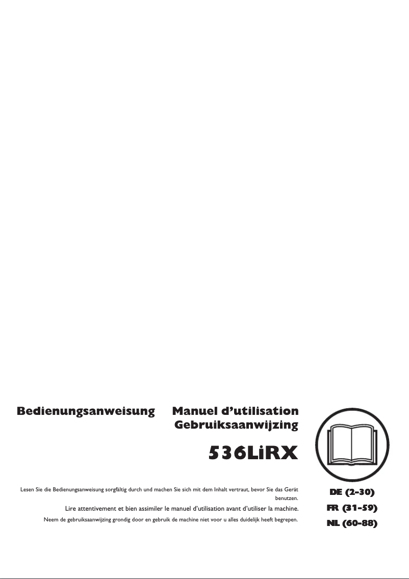 Image de la première page du manuel de l'appareil 536LiRX