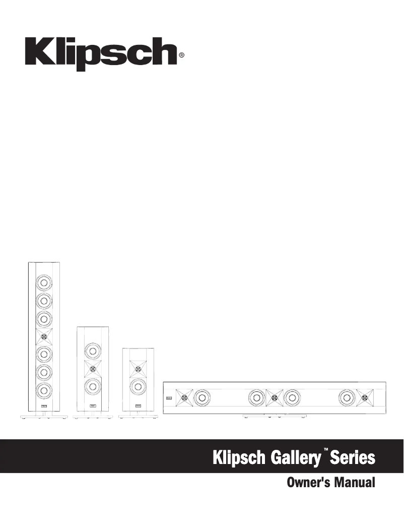 Page 1 de la notice Manuel utilisateur Klipsch Gallery Series
