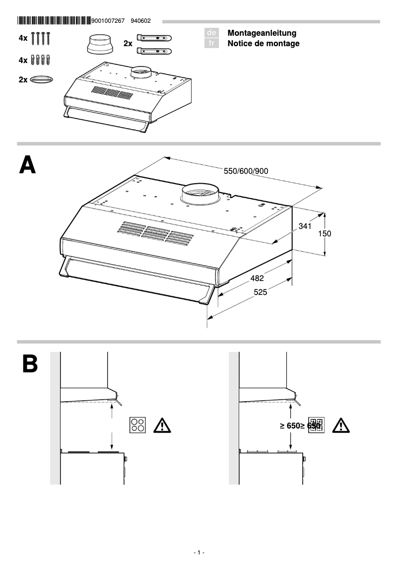 Page n°1 - Guide d'installation Siemens LU25522CH
