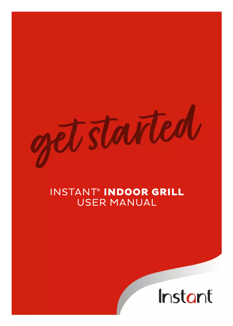 Page 1 de la notice Manuel utilisateur Instant Indoor Grill