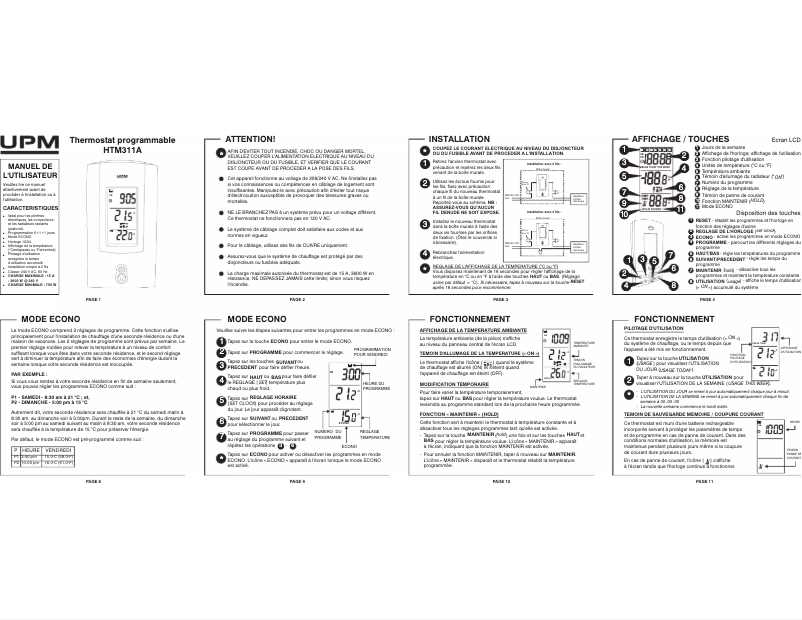 Página 1 del manual Manual de usuario UPM HTM311A