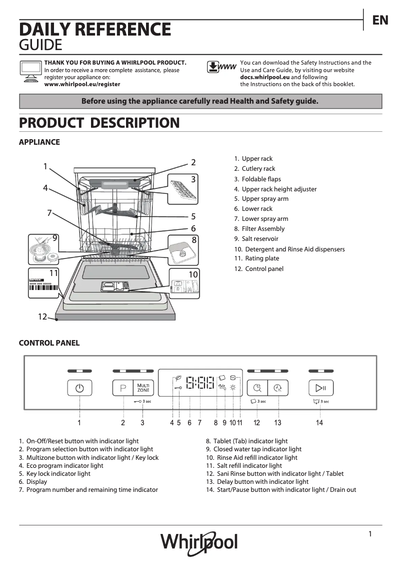 Imagen de la primera página del manual del dispositivo WFC 3C26 F X