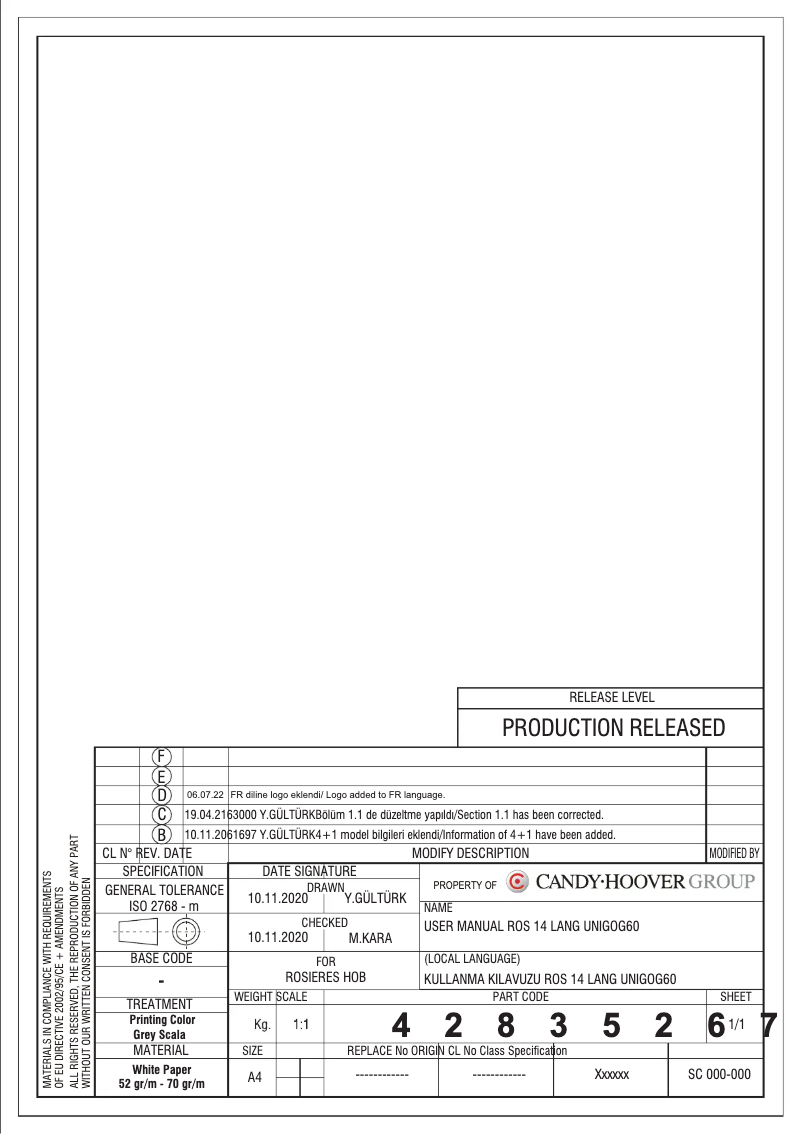 Image de la première page du manuel de l'appareil RVG63B4MBB