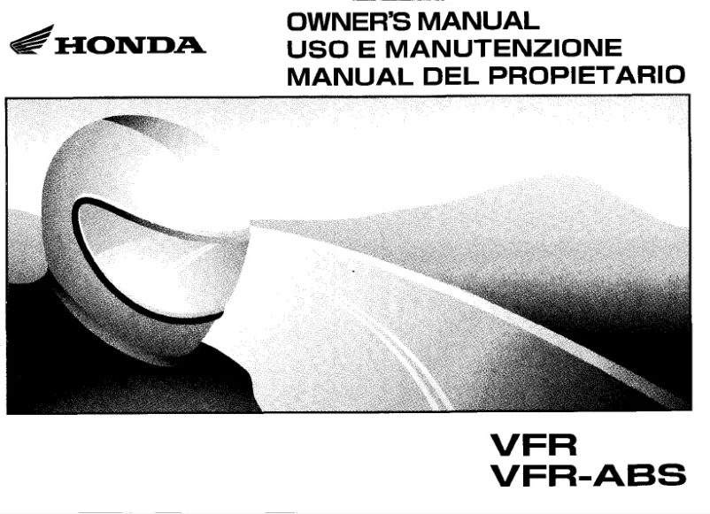 Image de la première page du manuel de l'appareil VFR800 (2007)