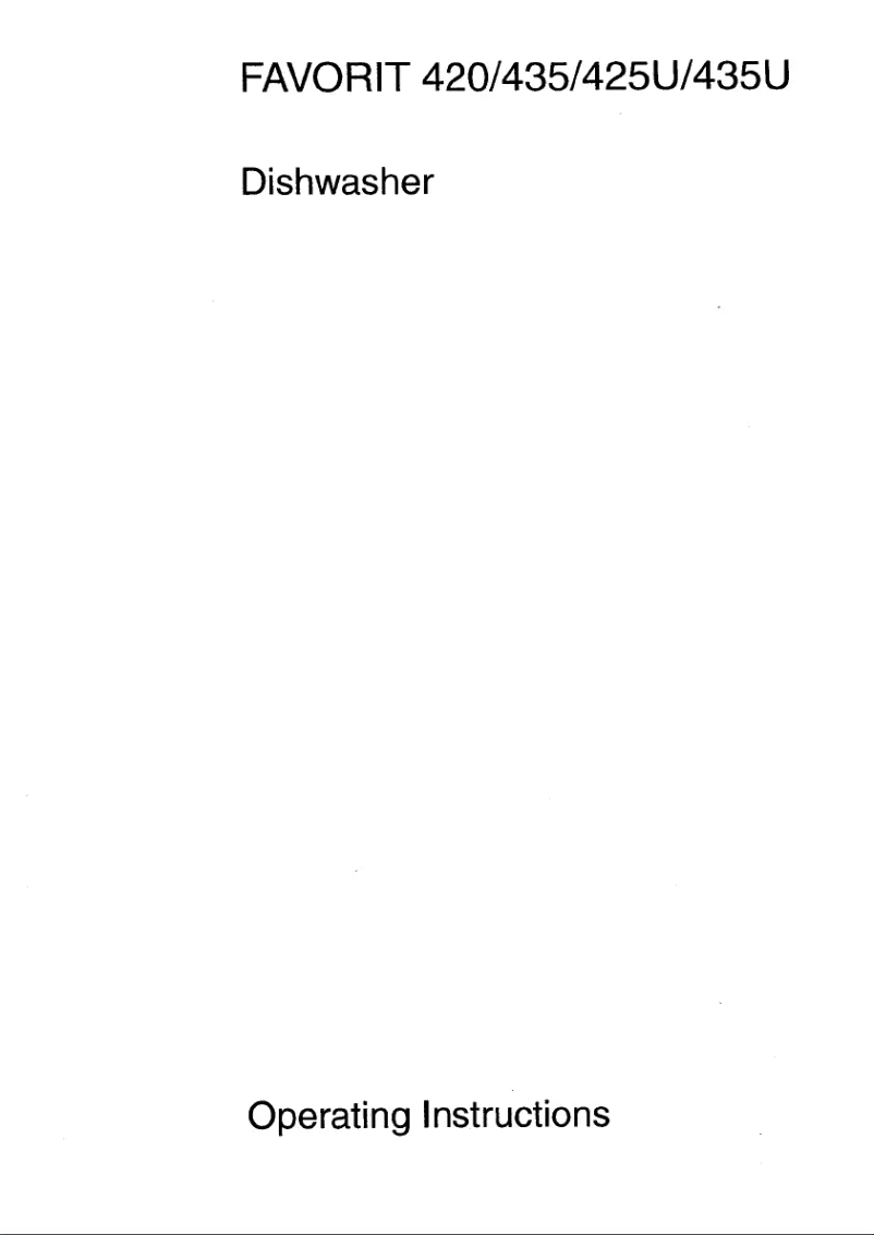 Image de la première page du manuel de l'appareil Favorit 425 I