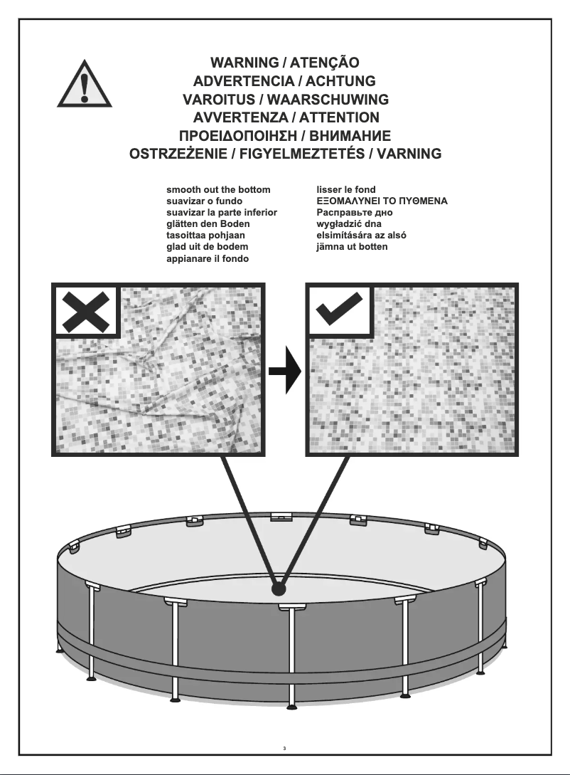 Image de la première page du manuel de l'appareil Steel Pro 5.49m x 1.22m