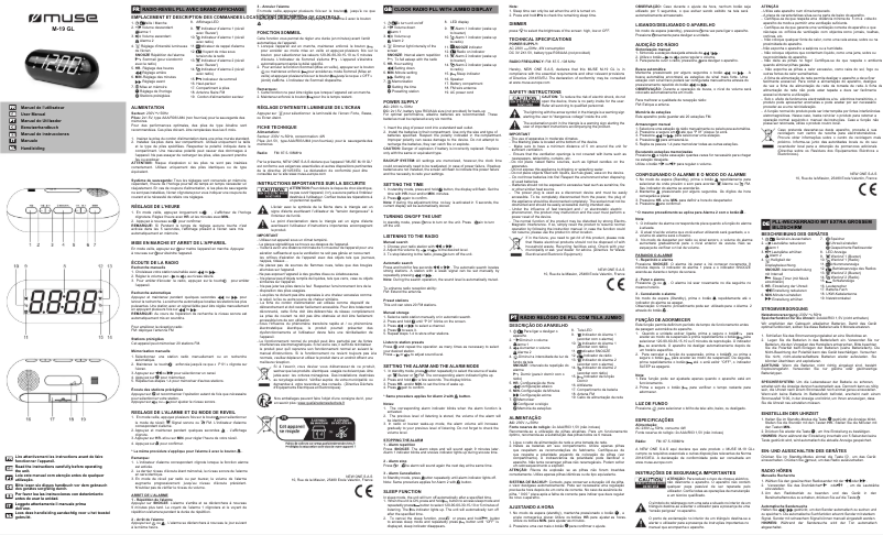 Page 1 de la notice Manuel utilisateur Muse M-19 GL