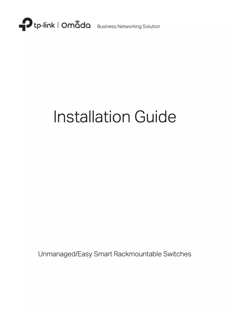 Page 1 de la notice Guide d'installation TP-Link Omada DS1024GE