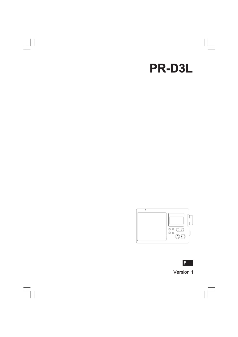 Imagen de la primera página del manual del dispositivo PR-D3L