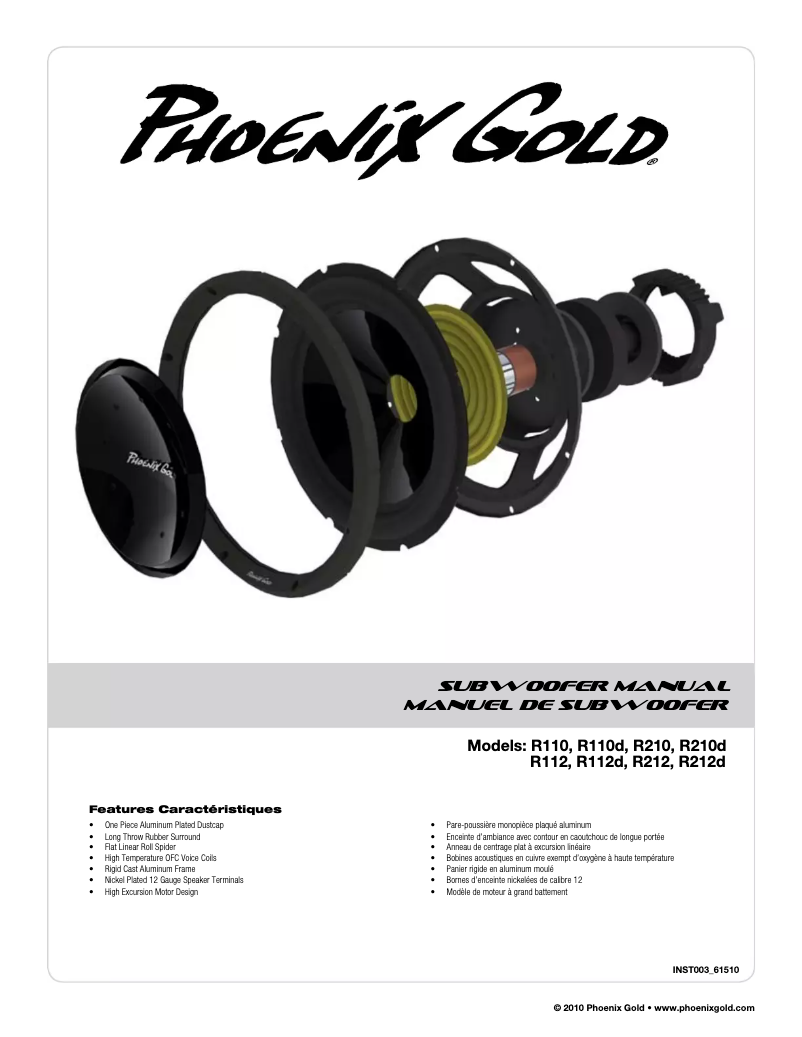 Página 1 del manual Manual de usuario Phoenix Gold R112d