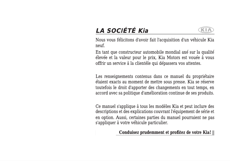 Imagen de la primera página del manual del dispositivo Sorento (2015)