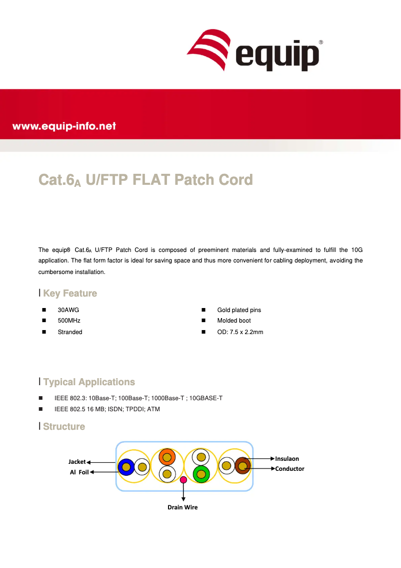 Page 1 de la notice Manuel utilisateur Equip 607610