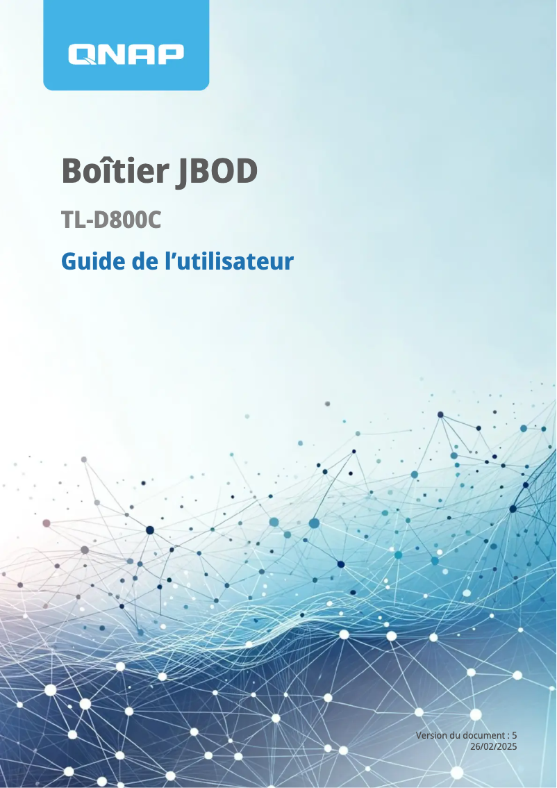 Page 1 de la notice Manuel utilisateur QNAP TL-D800C