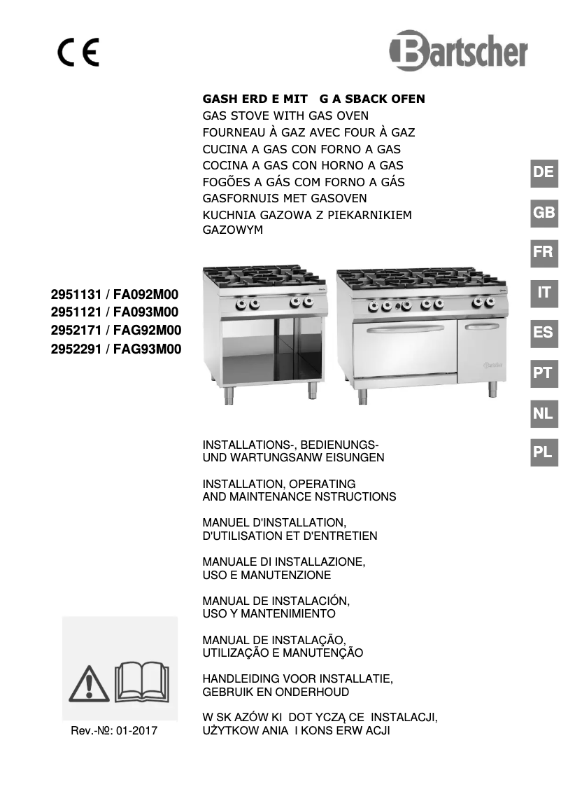 Page n°1 - Manuel utilisateur Bartscher 2952291