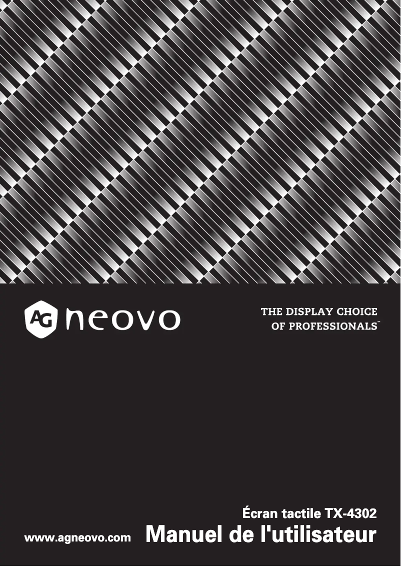 Page 1 de la notice Manuel utilisateur AG Neovo TX-4302