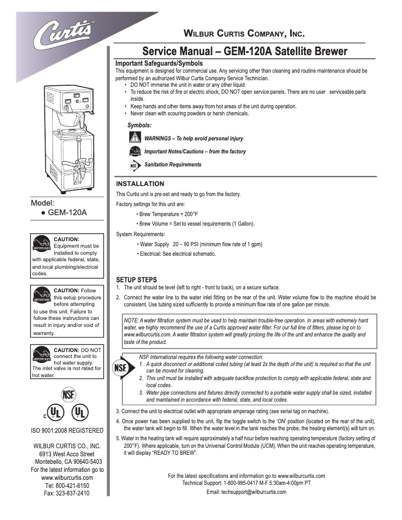 Image de la première page du manuel de l'appareil G4GEMS10