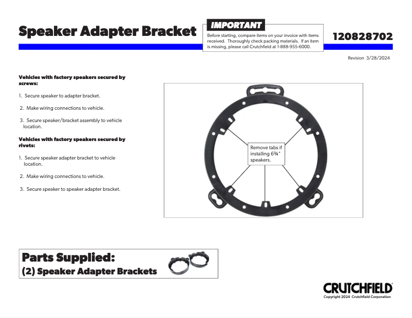 Page 1 de la notice Manuel utilisateur Metra 82-8702