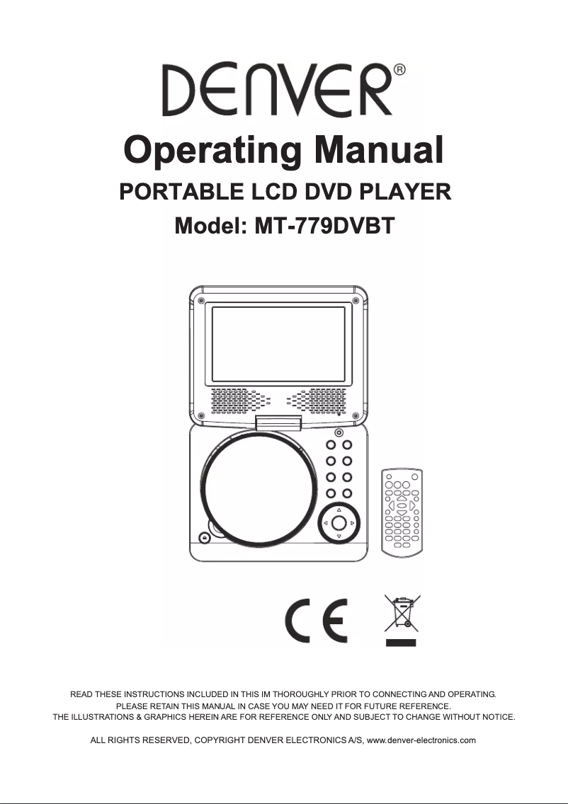 Page 1 de la notice Manuel utilisateur Denver MT-779DVBT