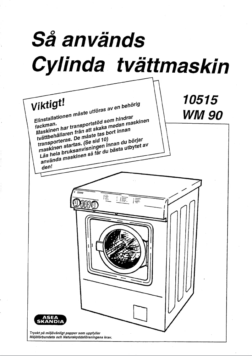 Imagen de la primera página del manual del dispositivo 10515 WM 90