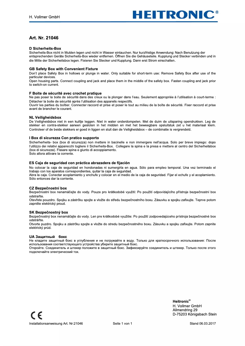 Imagen de la primera página del manual del dispositivo 21046