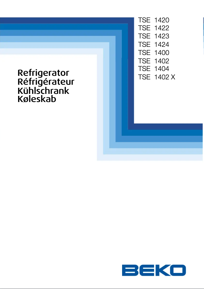 Page n°1 - Manuel utilisateur Beko TSE 1423