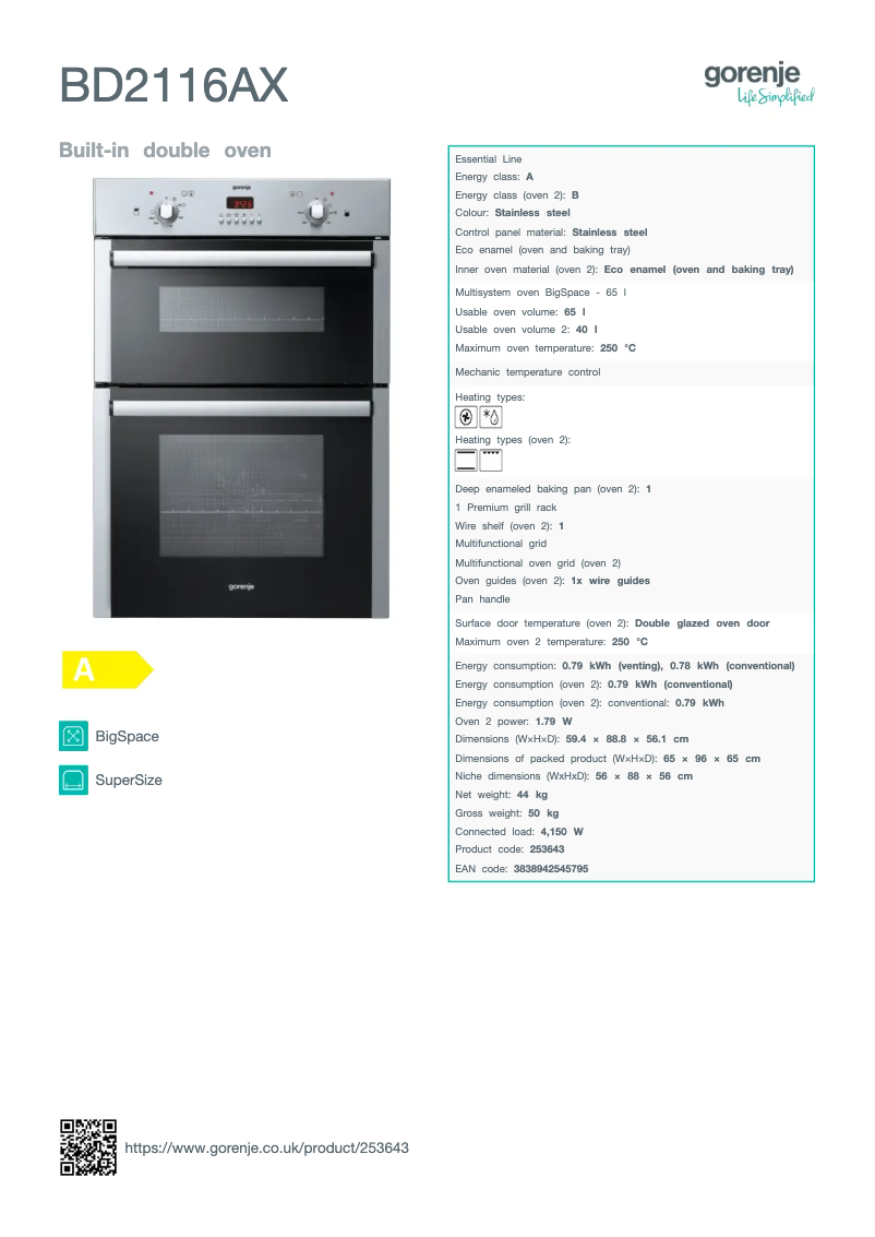 Image de la première page du manuel de l'appareil BD2116AX