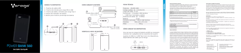 Página 1 del manual Manual de usuario Vorago PB-560