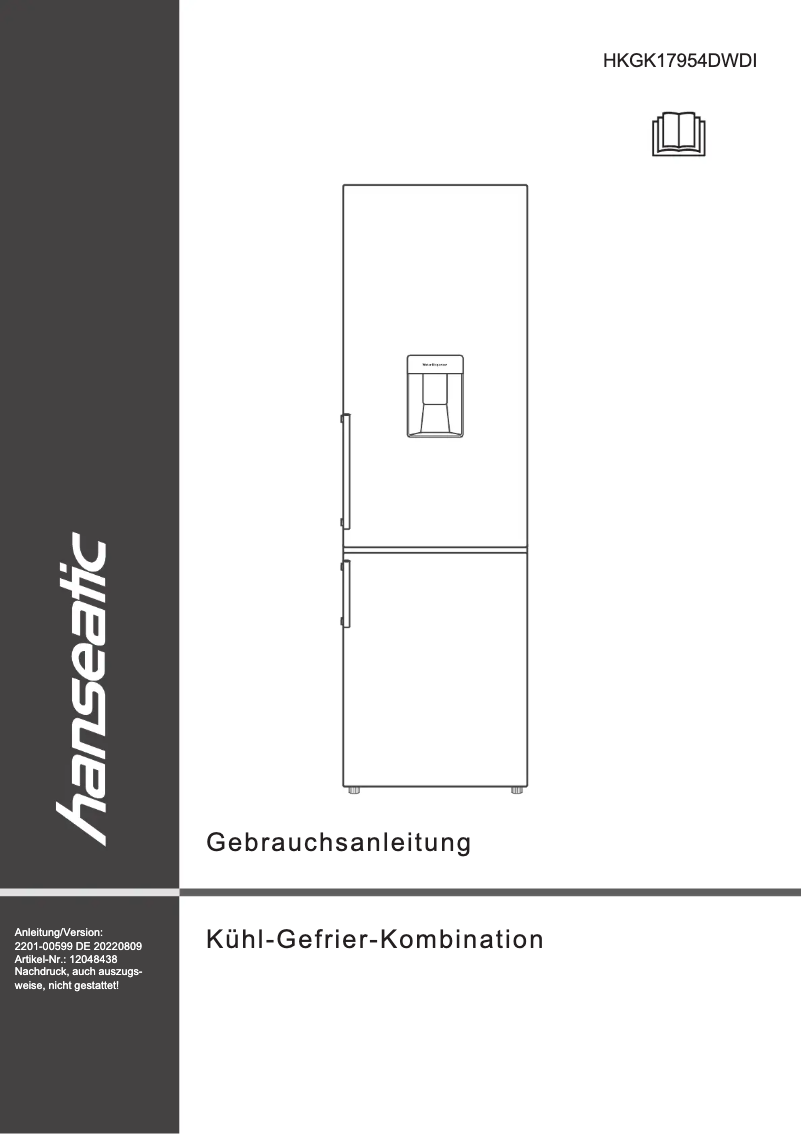 Image de la première page du manuel de l'appareil HKGK17954DWDI