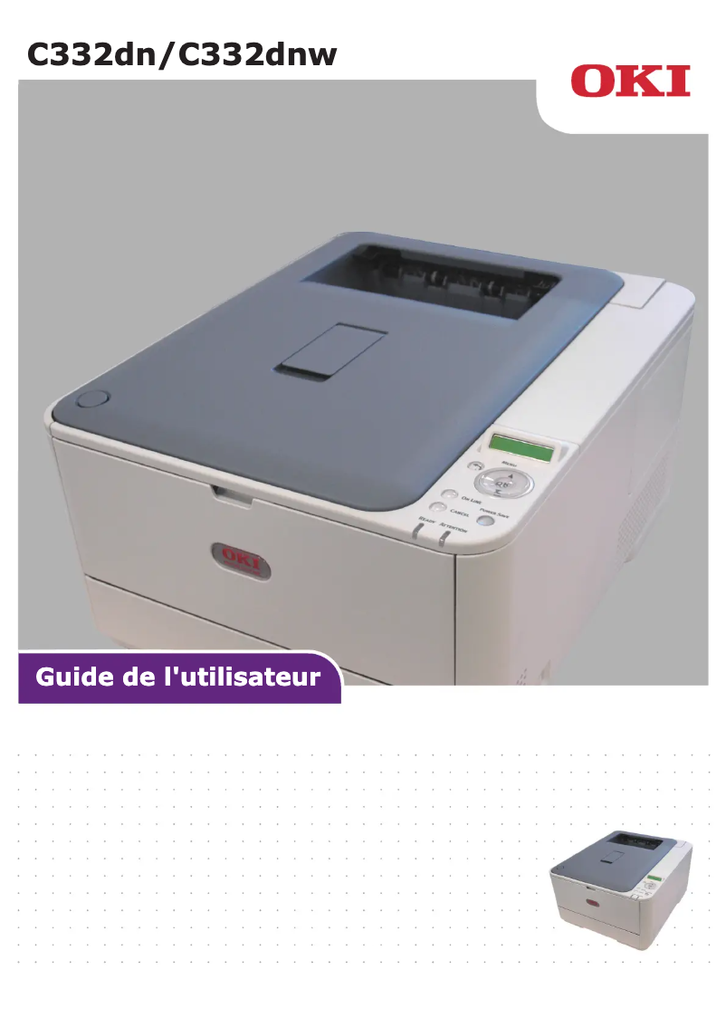 Page 1 de la notice Manuel utilisateur OKI C332
