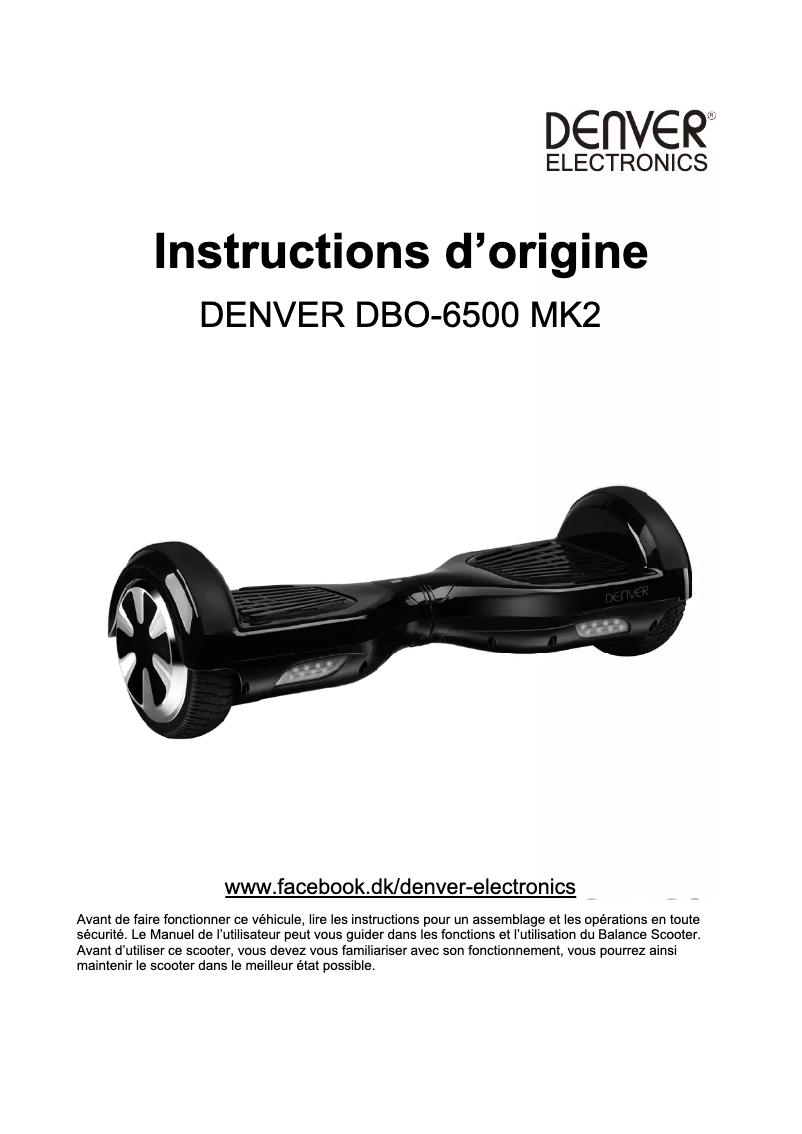 Image de la première page du manuel de l'appareil DBO-6500MK2
