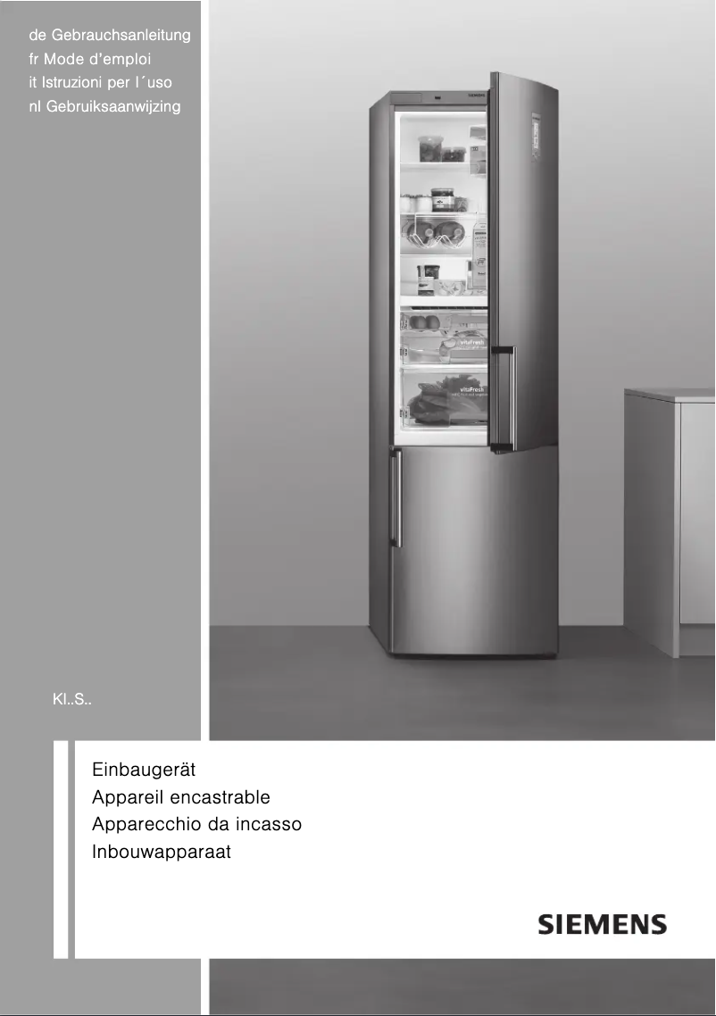 Image de la première page du manuel de l'appareil KI38SS70