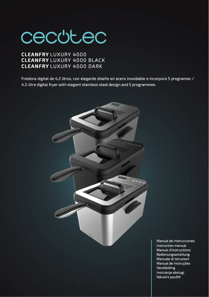 Page n°1 - Manuel utilisateur Cecotec Cleanfry Luxury 4000