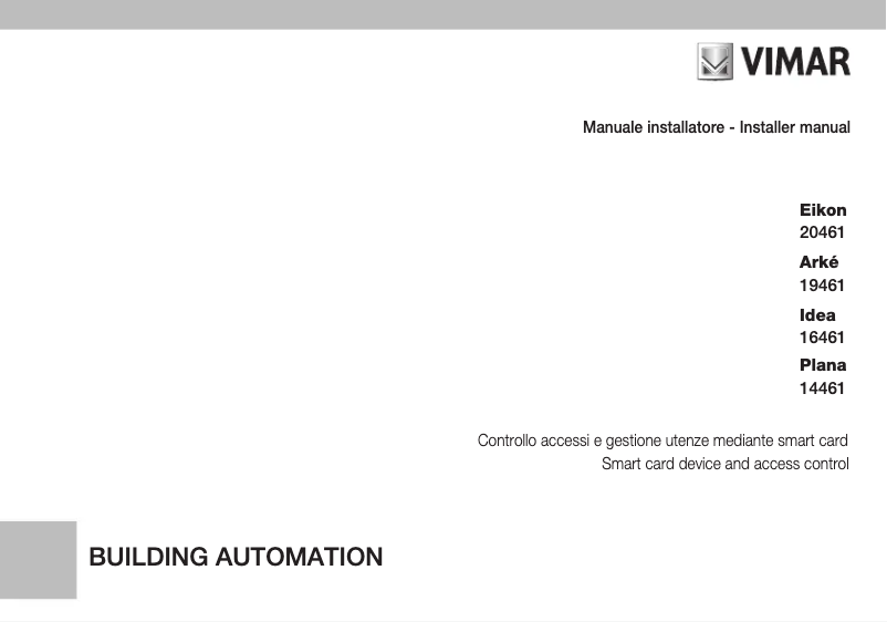 Page n°1 - Manuel utilisateur Vimar 20461.N