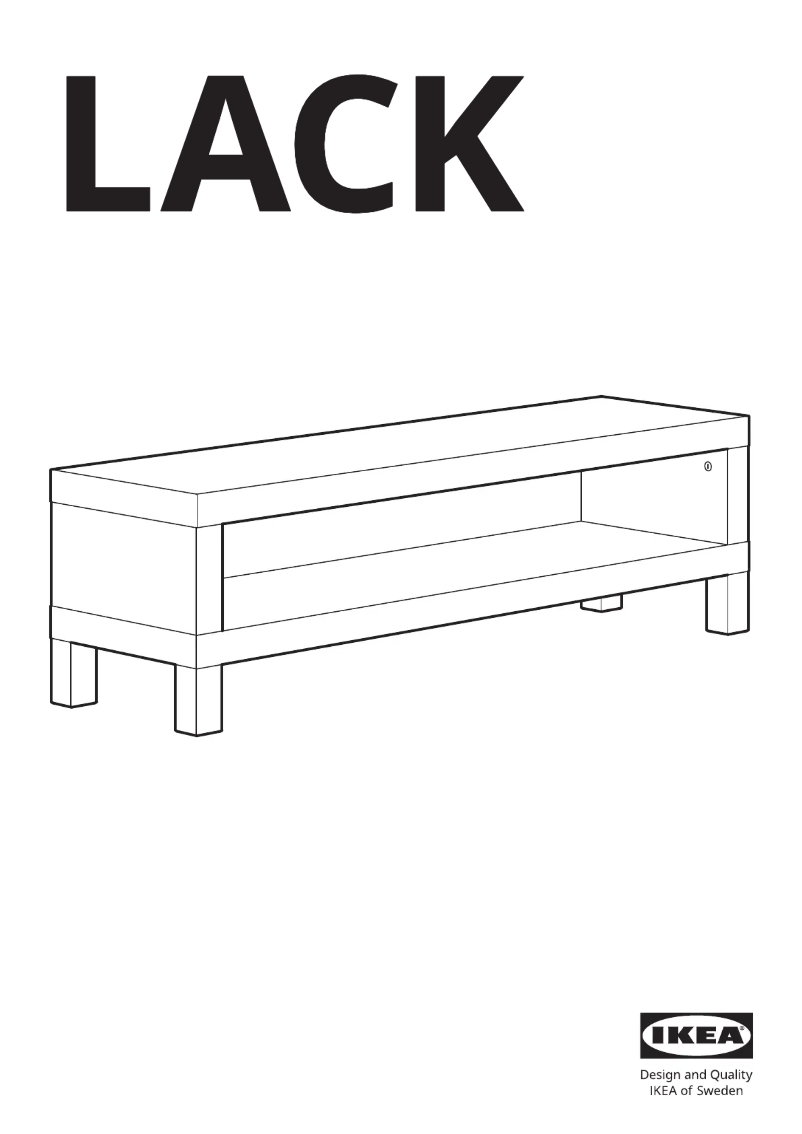 Image de la première page du manuel de l'appareil LACK 304.988.90