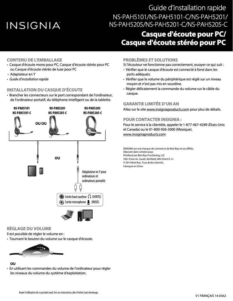 Página 1 del manual Manual de usuario Insignia NS-PAH5101