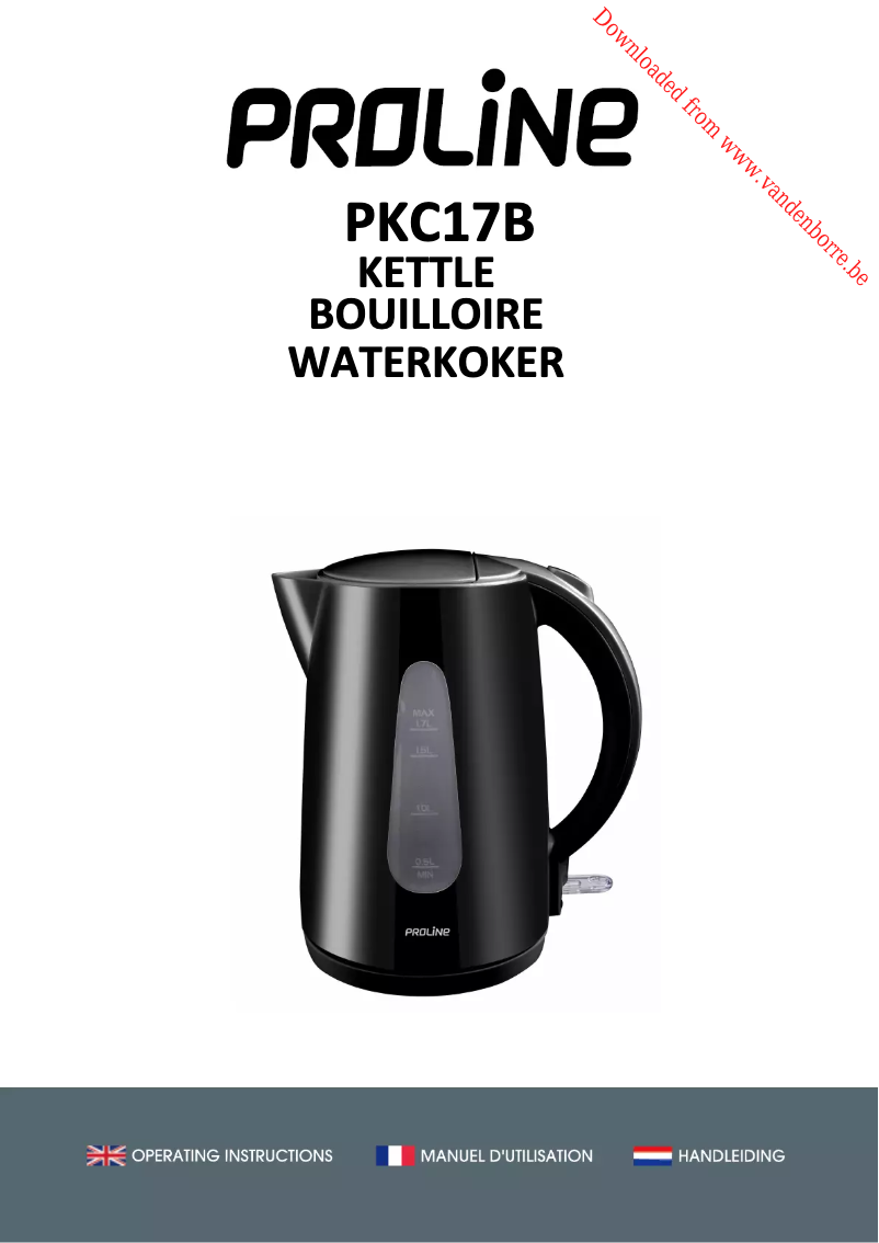 Image de la première page du manuel de l'appareil PKC17B