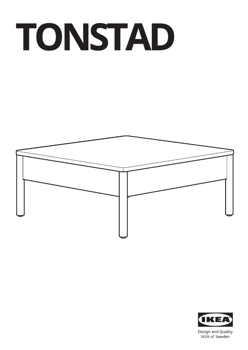 Page 1 de la notice Manuel utilisateur Ikea TONSTAD 104.893.11