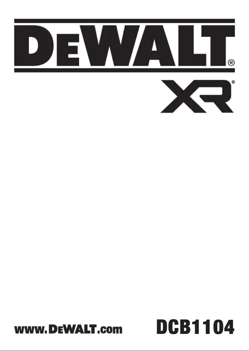Page n°1 - Manuel utilisateur DeWalt DCB1104