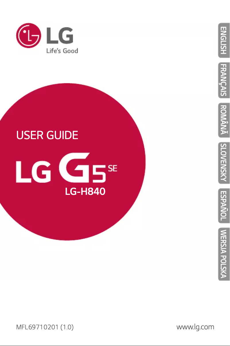Page 1 de la notice Manuel utilisateur LG G5