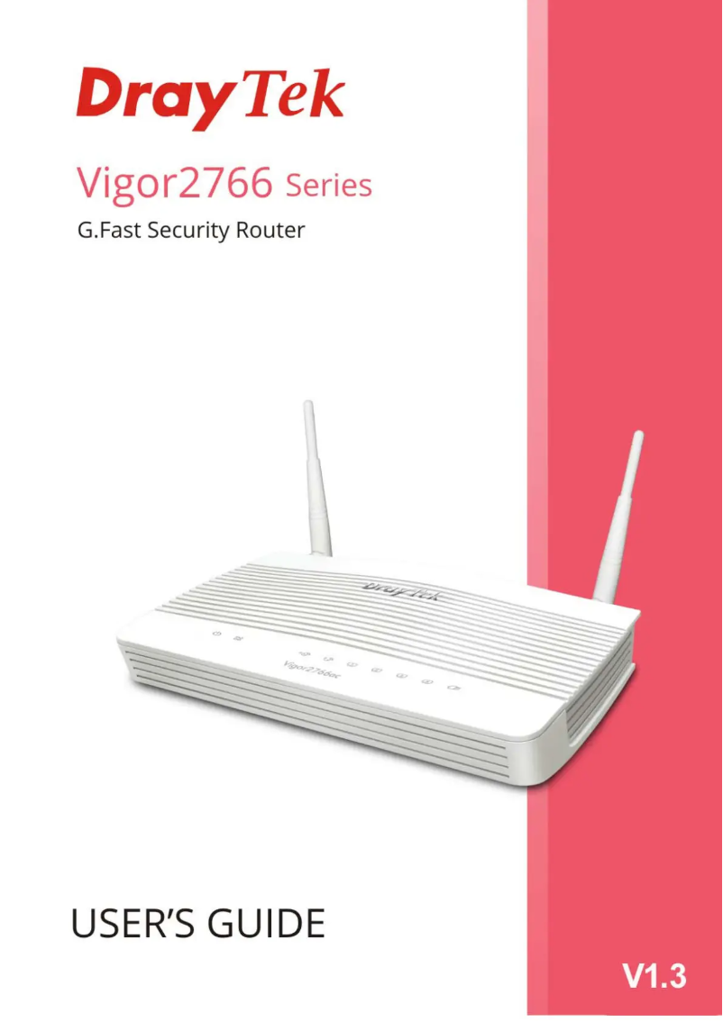 Page n°1 - Manuel utilisateur Draytek Vigor 2766ax